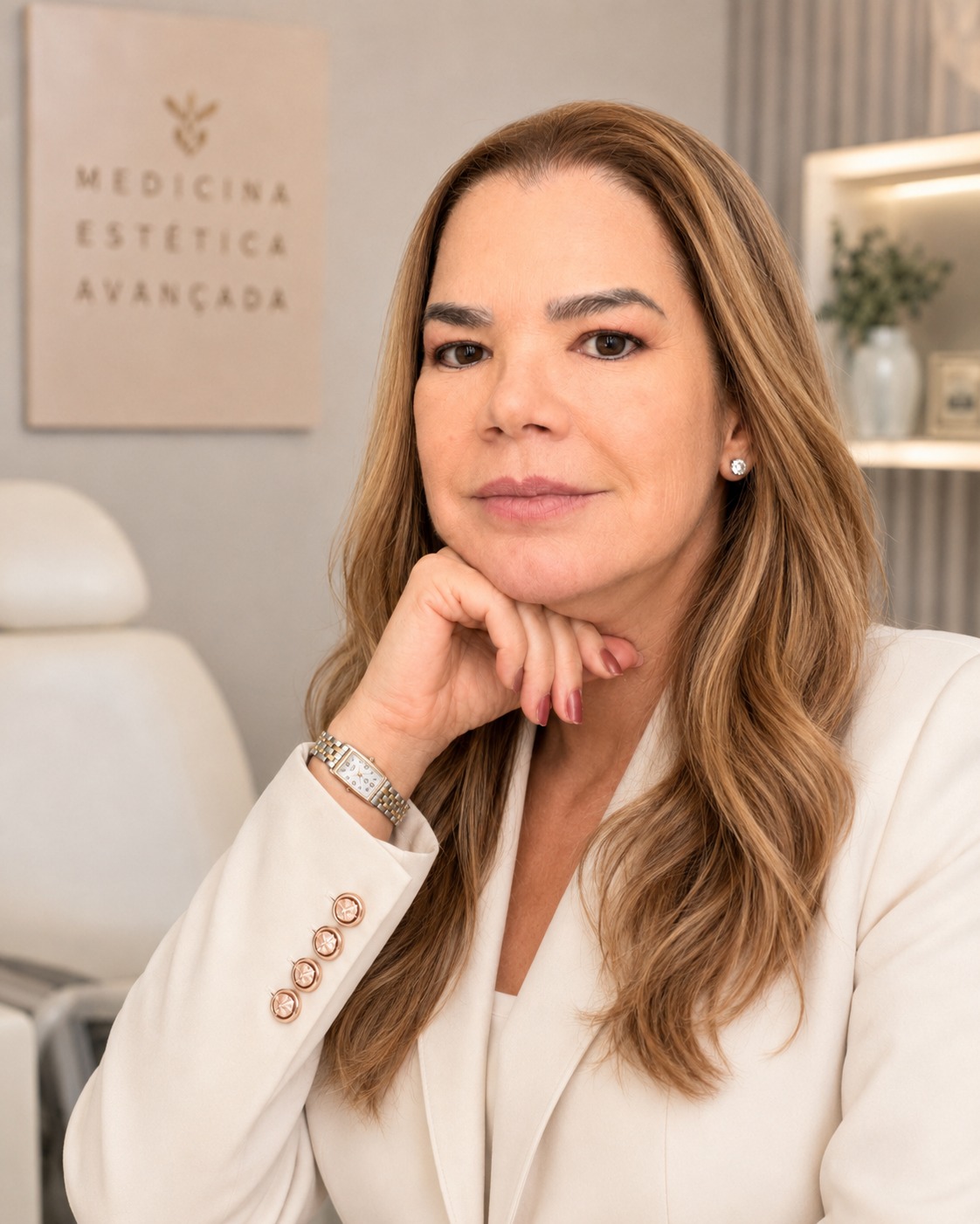 Dra. Elizene Souza em seu consultório de medicina estética